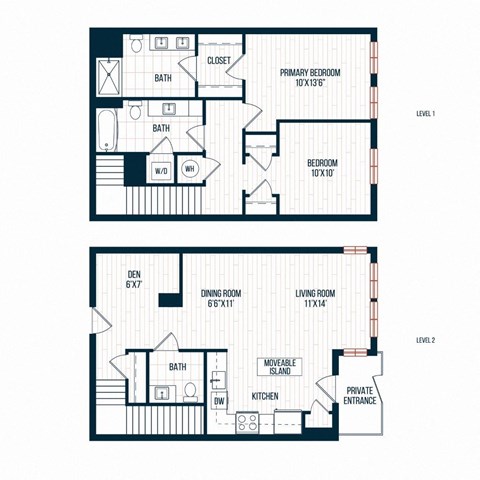 Capitol Rose Luxury Apartments in Washington, DC E4 A Floor Plan